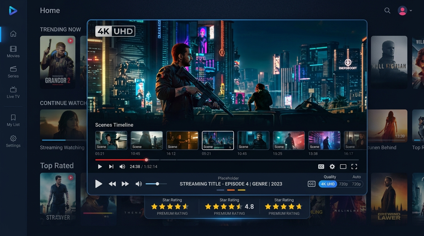 Brazzers 4K Ultra HD Streaming Player and Scene Timeline