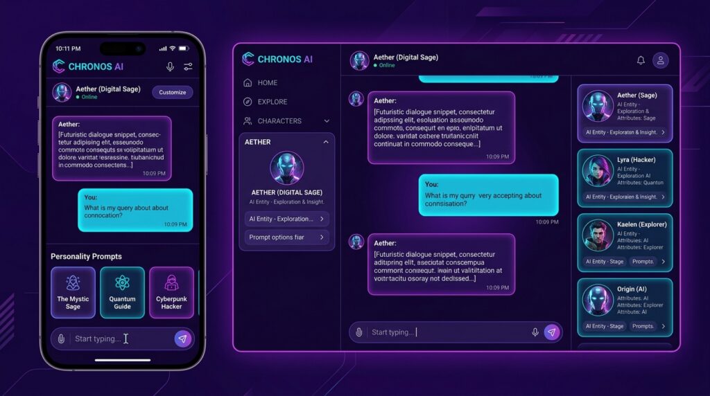 Girlfriend GPT Mobile and Web Conversational UI