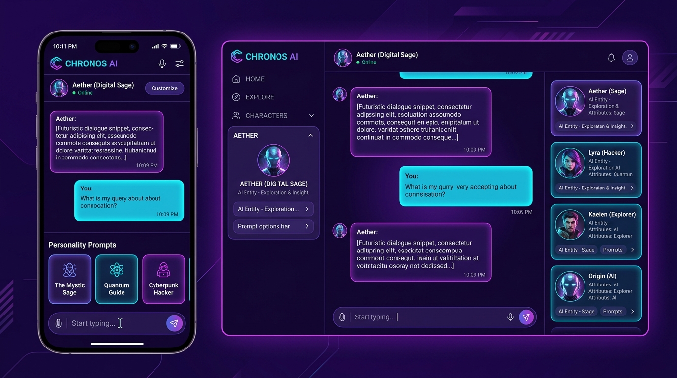 Girlfriend GPT Mobile and Web Conversational UI