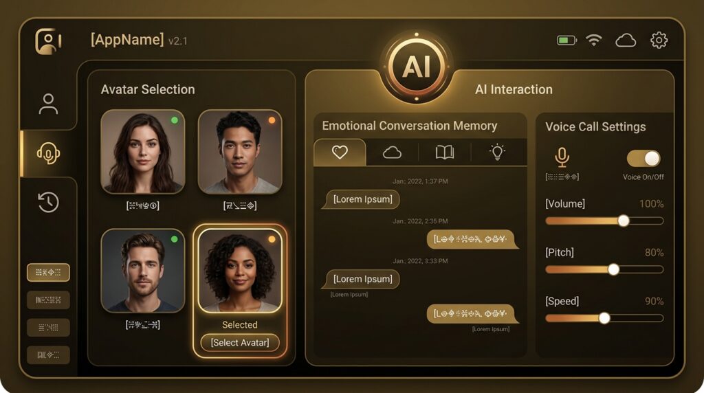 Secrets.ai Photorealistic Avatar Generator and Voice Call Interface