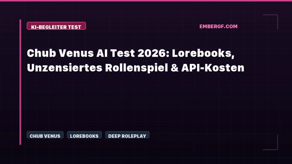 Chub Venus AI Test 2026: Lorebooks, Unzensiertes Rollenspiel & API-Kosten