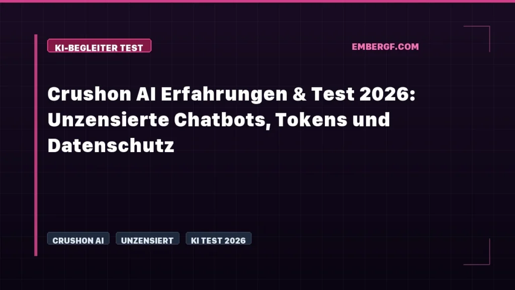 Crushon AI Erfahrungen & Test 2026: Unzensierte Chatbots, Tokens und Datenschutz